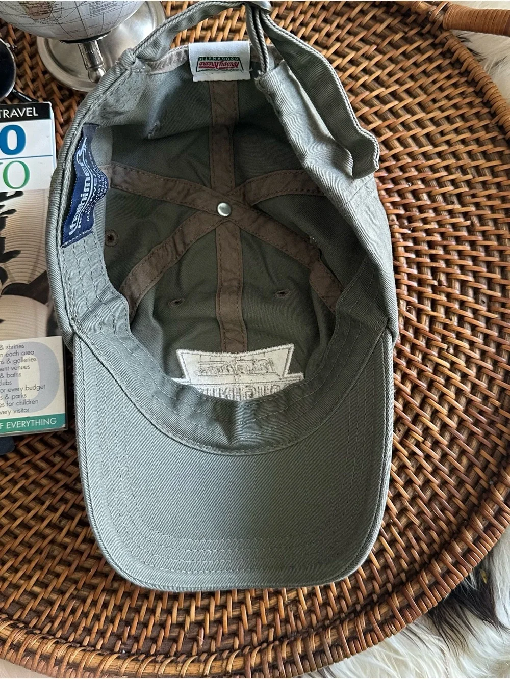 Krispy Kreme Doughnuts Coffee Olive Green Adjustable Baseball Cap